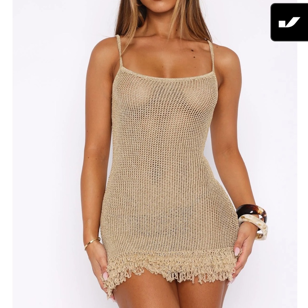 White Fox Boutique gold Mini Dress